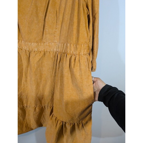 Ava & Viv Dress Women Plus 2X Copper 3/4 Balloon Sleeve Boho Peasant - Picture 5 of 7